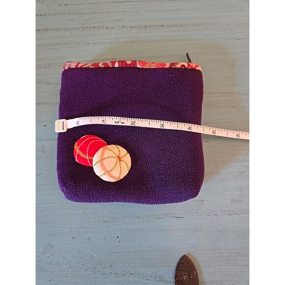 Coin Purse Wallet With Zipper Handmade High Quality Souvenir Purple Bag Homemade - Picture 8 of 9